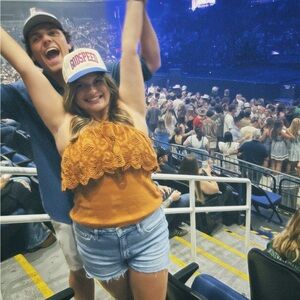 Anthropologie Burnt Orange Ruffled Camisole